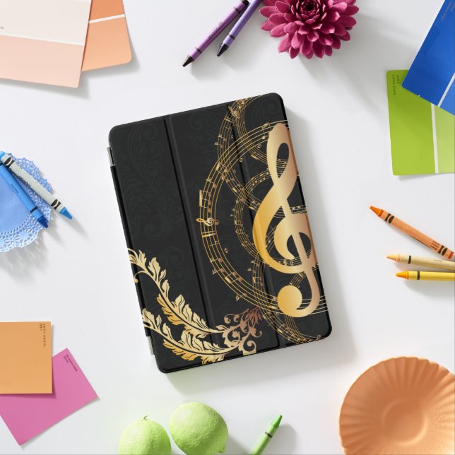 Elegant Music Note design iPad Air Cover (In Situ)