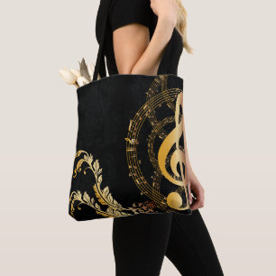 Elegant Music Note design Tote Bag