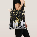 Elegant Music Note piano keys Tote Bag<br><div class="desc">Music Note Luxury design. You are welcome to visit my store for more beautiful products.</div>