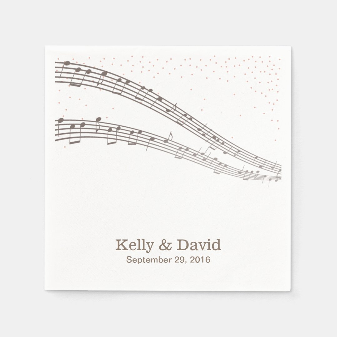 Elegant Music Notes Musical Wedding Paper Napkins Zazzle