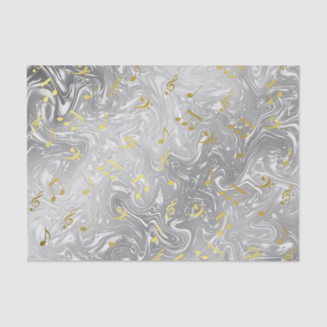 elegant music notes pattern tissue paper (Front)