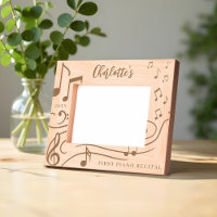 Elegant Music Notes Personalized Name Keepsake