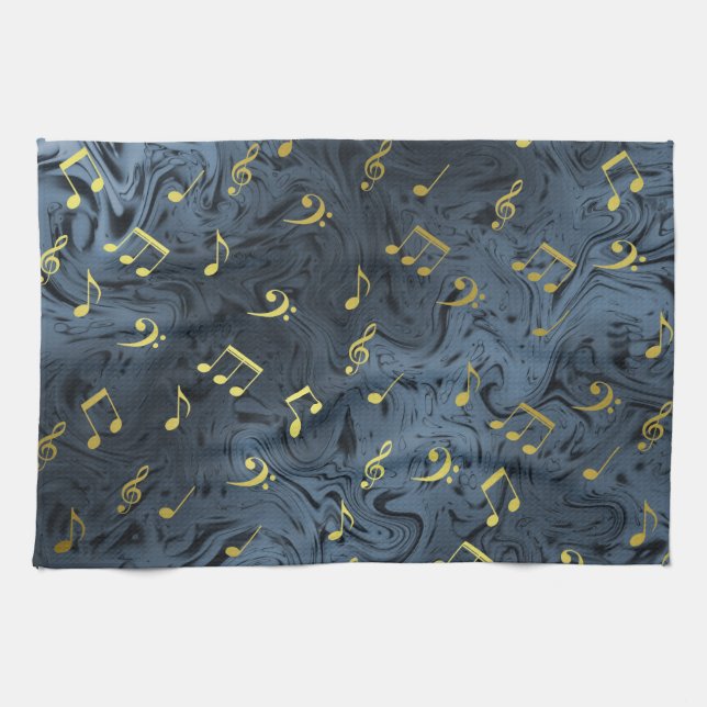 elegant music notes towel (Horizontal)