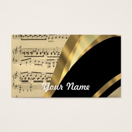Elegant music sheet business card template