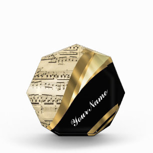 Elegant music sheet acrylic award