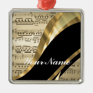 Elegant music sheet metal ornament