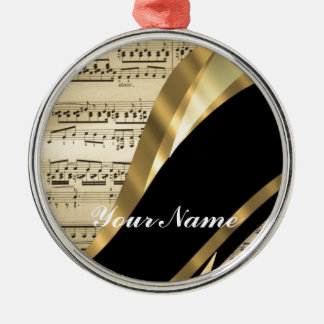 Elegant music sheet metal ornament
