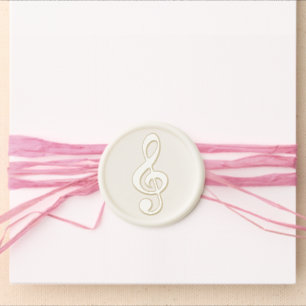 Elegant Music Symbol Treble Clef Wax Seal Sticker