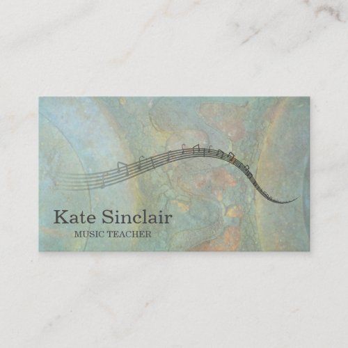 Elegant Music Teacher Keys Musical Business Card