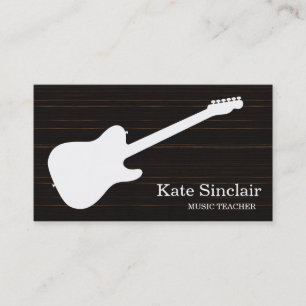 Elegant Music Teacher Keys Musical Business Card