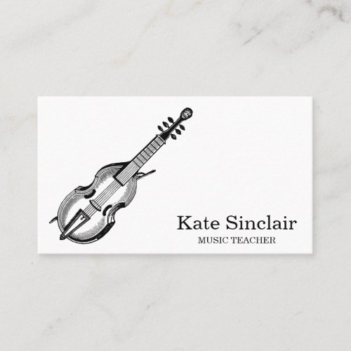 Elegant Music Teacher Keys Musical Business Card