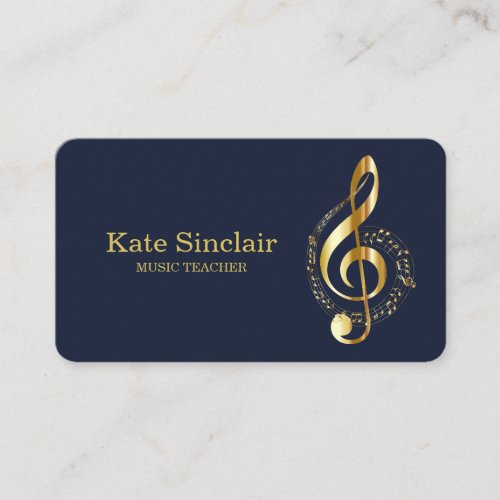 Elegant Music Teacher Piano Keys Musical Business  Business Card