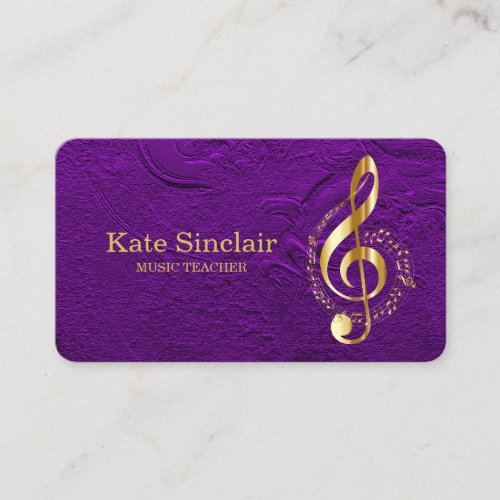 Elegant Music Teacher Piano Keys Musical Business  Business Card