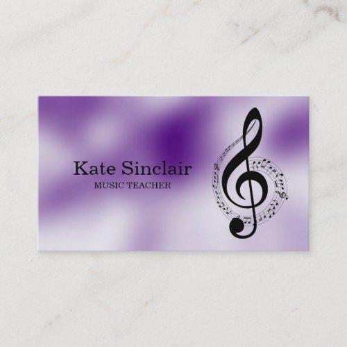 Elegant Music Teacher Piano Keys Musical Business Card