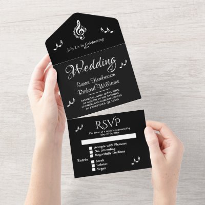 Elegant Music Wedding Theme w/ RSVP