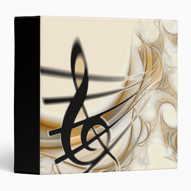 Elegant Musical  3 Ring Binder (Front/Spine)