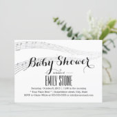 Elegant Musical Baby Shower Invitation (Standing Front)