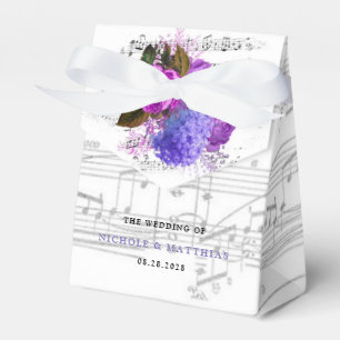 Elegant Musical Floral Wedding Favor Boxes