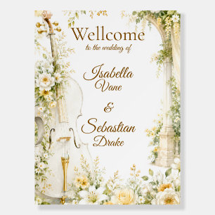 Elegant Musical Garden Wedding Foam Board