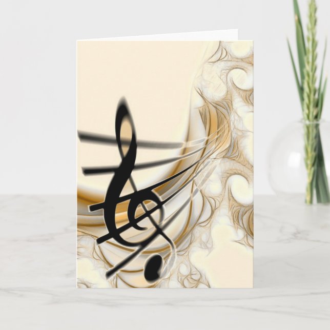 Elegant Musical Note Card (Front)
