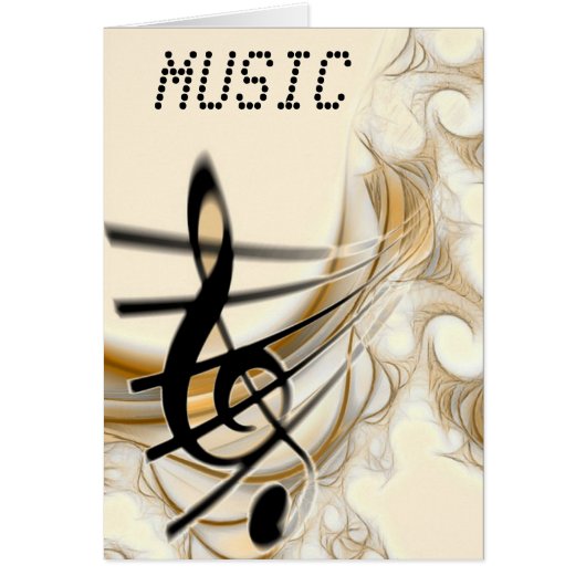 Elegant Musical Note Cards (Front)