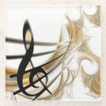 Elegant Musical Note Ceramic coaster
