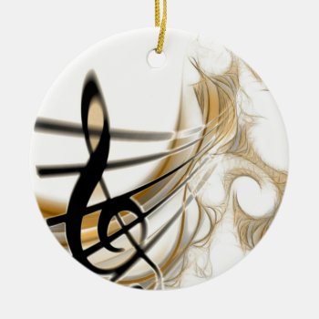 Elegant Musical Note Ceramic Ornament by Recipecard at Zazzle