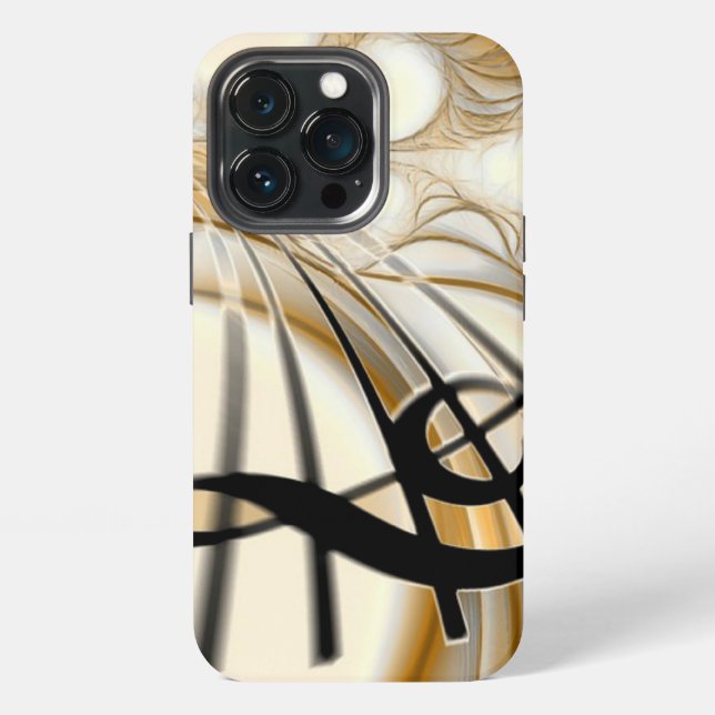 Elegant Musical Note iPhone 13 Pro Case  (Back)