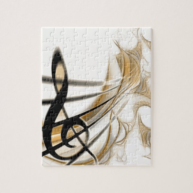 Elegant Musical Note Jigsaw Puzzle (Vertical)