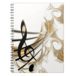 Elegant Musical Note Notebook at Zazzle