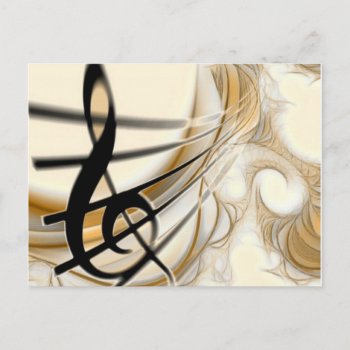 Elegant Musical Note Postcard by Recipecard at Zazzle
