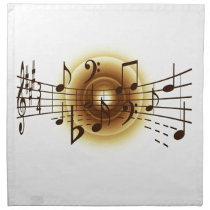 Elegant Musical Notes Napkin