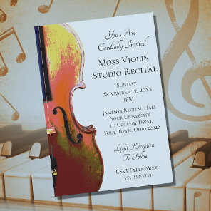 Elegant Musical Violin Recital Invitation