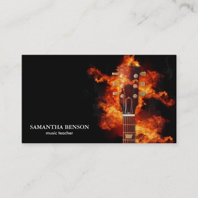 Elegant Musician  Business Card (Front)