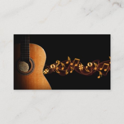 Elegant Musician Business card with Music Note