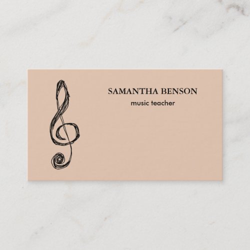 Elegant Musician Business card with Music Note