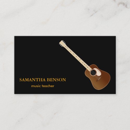 Elegant Musician Business card with Music Note