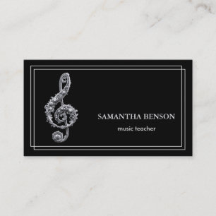 Elegant Musician Business card with Music Note