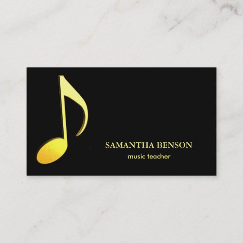 Elegant Musician Business card with Music Note