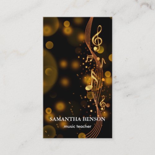 Elegant Musician Business card with Music Note