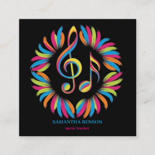 Elegant Musician Business card with Music Note