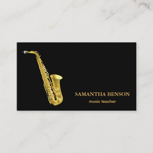 Elegant Musician Business card with Music Note