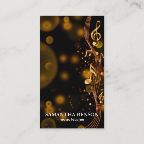 Elegant Musician Business card with Music Note