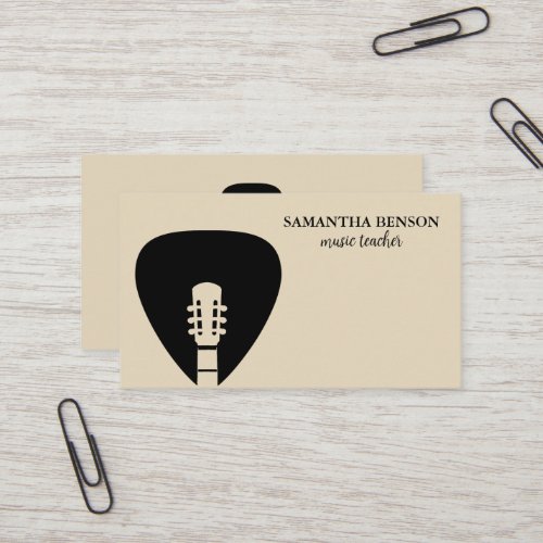 Elegant Musician Business card with Music Note