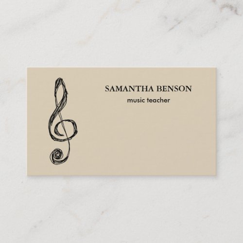 Elegant Musician Business card with Music Note