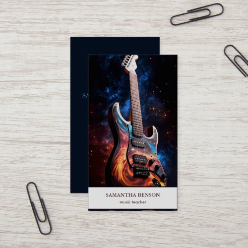 Elegant Musician Business card with Music Note