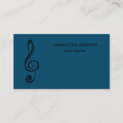 Elegant Musician Business card with Music Note