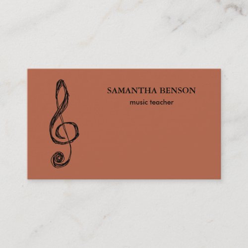 Elegant Musician Business card with Music Note