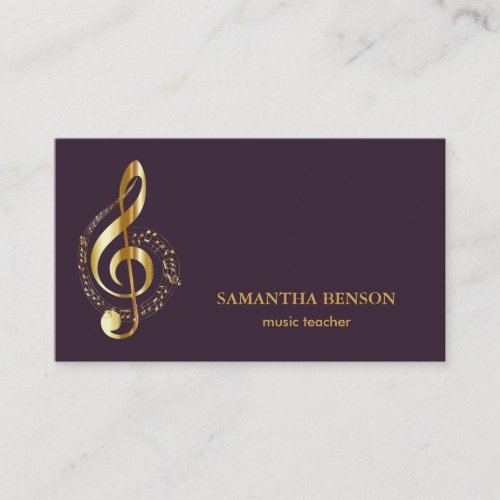 Elegant Musician Business card with Music Note