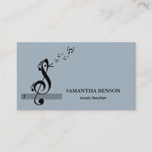 Elegant Musician Business card with Music Note